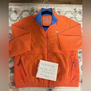SOLD Figs Sydney Jacket Sunset Orange XS